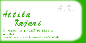 attila kajari business card